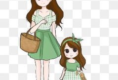 母女动漫图,温馨动漫图中的温馨时光